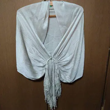 후크로 간편한 라메 믹스 숄