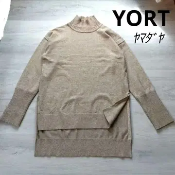 [요트] 하이넥 테일컷 드롭 숄더 긴팔 루즈핏 니트