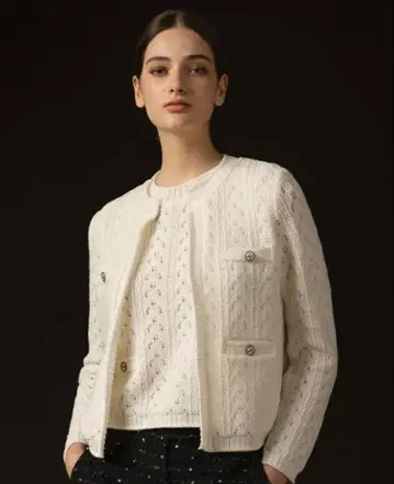 반값 세일 새상품 긴자 매기 시스루 니트 볼레로 일본제 69,300엔