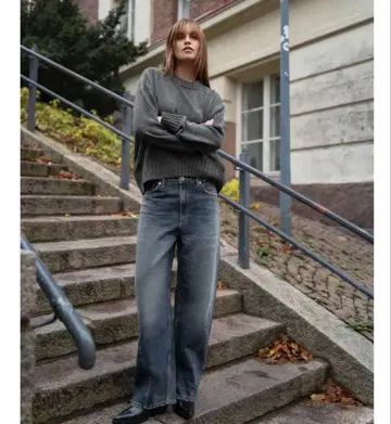 ZARA 리브 니트 스웨터 S