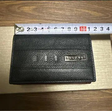 BULGARI 블랙 가죽 명함지갑