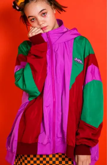 캔디 스트리퍼 나일론 자켓