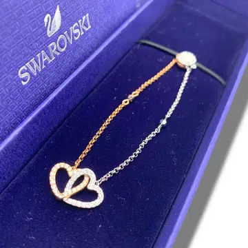 컨디션 최상 Swarovski 스와로브스키 하트 팔찌 박스 포함