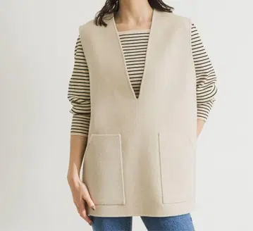 어반 리서치 리버 오버 V넥 베스트 슬리브리스 니트 베스트