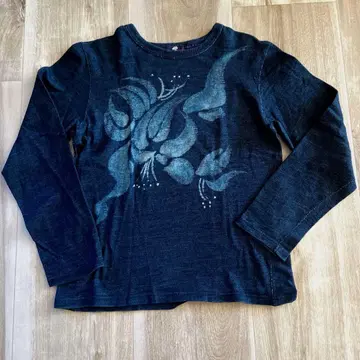 팔라스 팰리스 꽃무늬 프린트 긴팔 T셔츠 네이비 나염