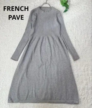 CAWAII FRENCH PAVE 프렌치 파베 니트 원피스 그레이