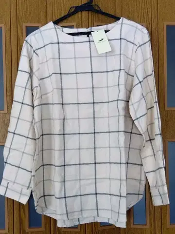 CROCODILE 체크 무늬 긴팔 셔츠 L