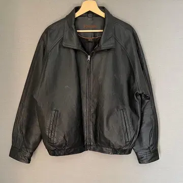 90s ST.JOHNS BAY 가죽 자켓 M 블랙