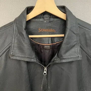 90s ST.JOHNS BAY 가죽 자켓 M 블랙