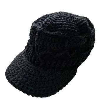 elope 니트 캡 블랙 코튼