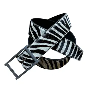 unknown zeebra fur leather belt y2k punk