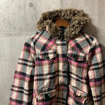 I356 블루종 90s 00s 빈티지 Y2K ROXY 체크 겨울