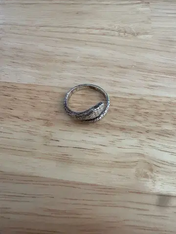 뱀 디자인 실버 반지
