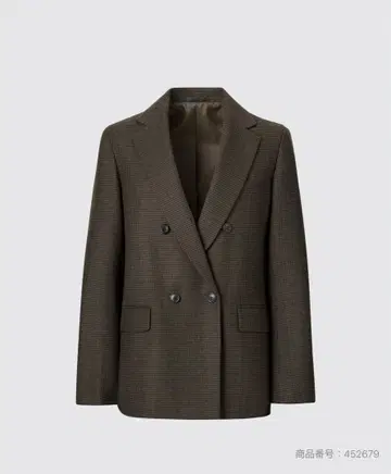 UNIQLO 더블 자켓 (체크무늬)