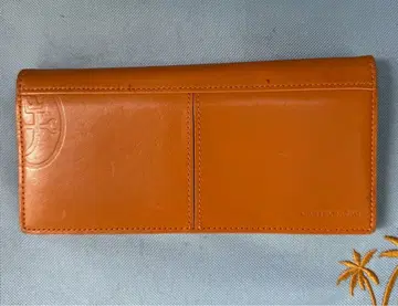 오렌지 컬러 심플 장지갑