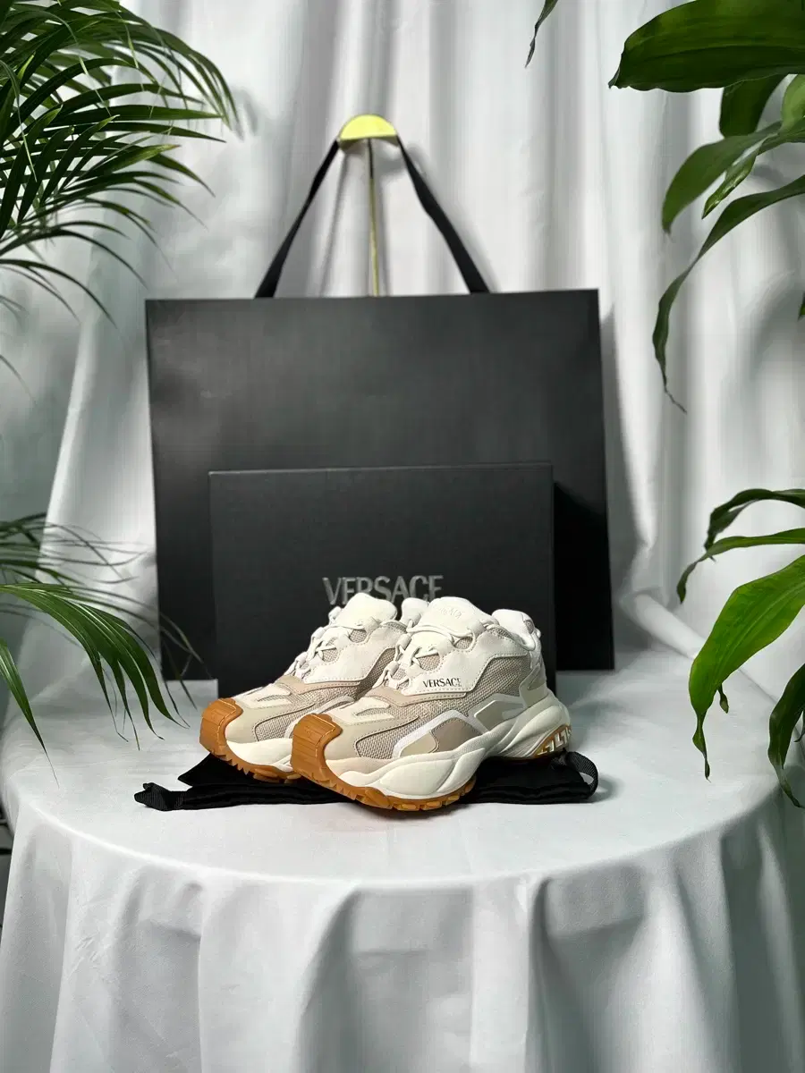 [Like new, size 36] Versace Trigreca Sneakers Beige