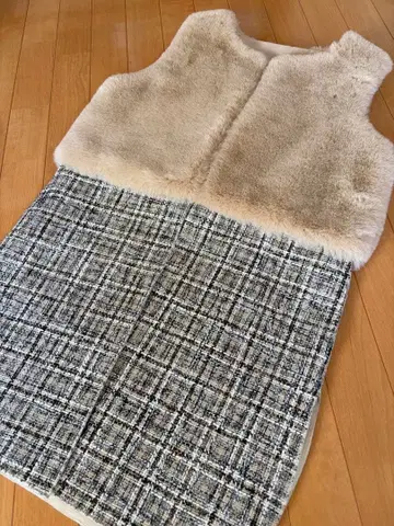 퍼 베스트 트위드 절개