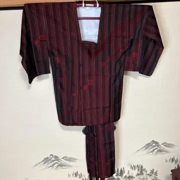 순수 실크 기모노 겉옷 비옷 일본 의류 코트 세퍼레이트 타입