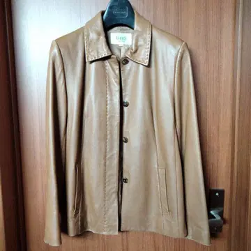 자유구 브라운 가죽 테일러드 자켓 38 M 사이즈