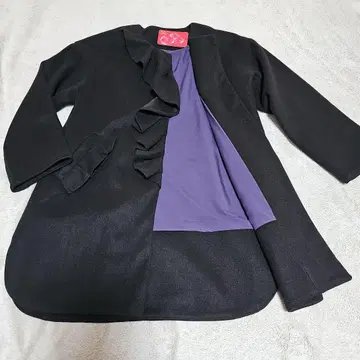 [ 택 포함 ] 워셔블로 주역급인 노블 페미닌 코트 S 블랙 관혼상제