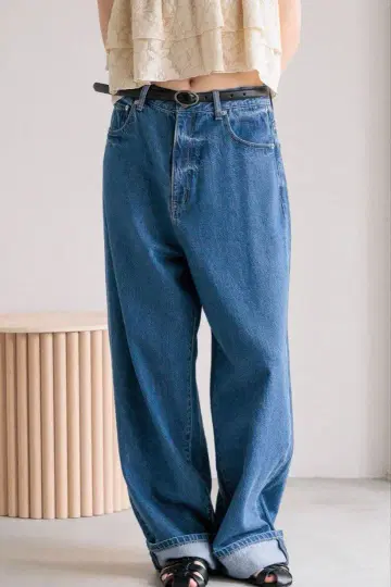 로리즈팜 롤업 루즈 데님