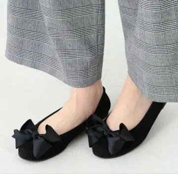 BEAMS SEPTEMBER MOON 리본 플랫슈즈 23.5