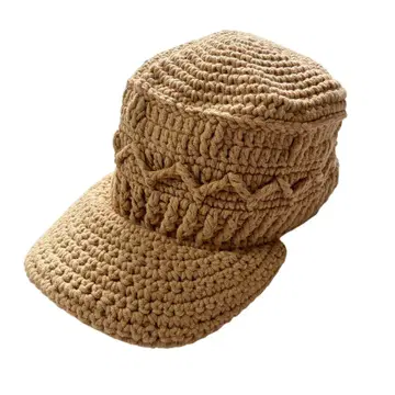 elope 니트 캡 베이지 코튼 라이트 브라운