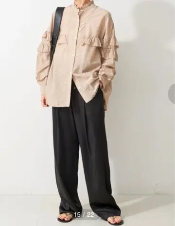 [ 24SS 새상품 ] Spick & Span 코튼실크 프릴 블라우스