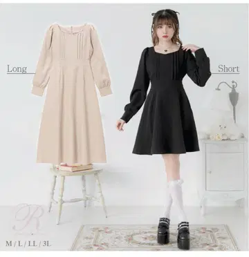 DearMyLoveRose 백리본 롱 플레어 원피스