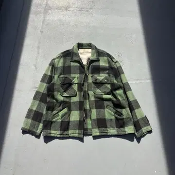 60s Sears USA제 버팔로 체크 셔츠 자켓 울