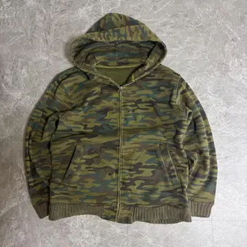 00s unknown archive 카모플라주 집업 후드티 y2k