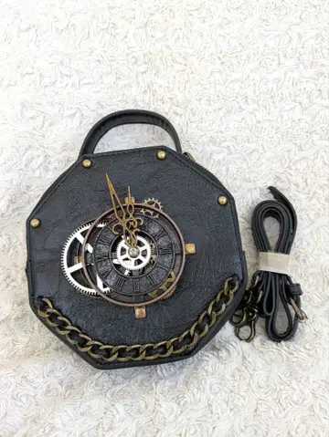 스팀펑크 핸드백 숄더 벨트 포함 시계