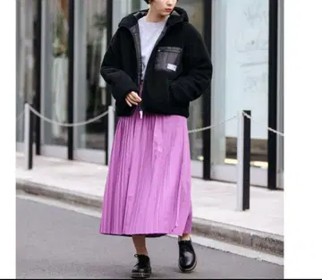 MEI 메이 별주 보아 플리스 BIG 후드 블루종 블랙 여성용 키즈