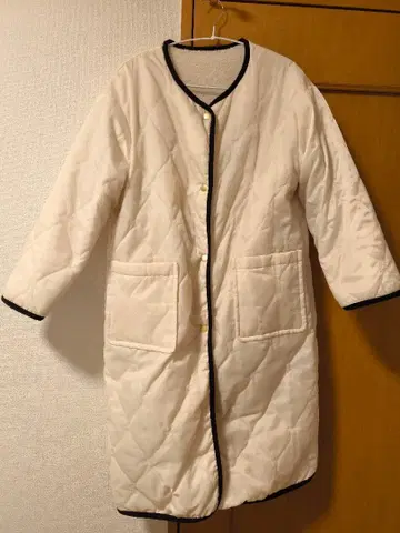 Lugnoncure 보아 퀼트 리버서블 롱 자켓