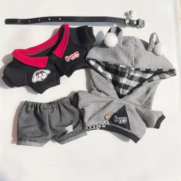 20cm 봉제 인형용 옷 갈아입기 의류 세트 활 옷 4점 세트