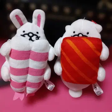 스시로 닷코즈시 토끼와 오니기리 봉제 인형 키링