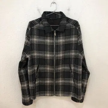 자라 ZARA 울 블렌드 집업 블루종 자켓 [ L ]