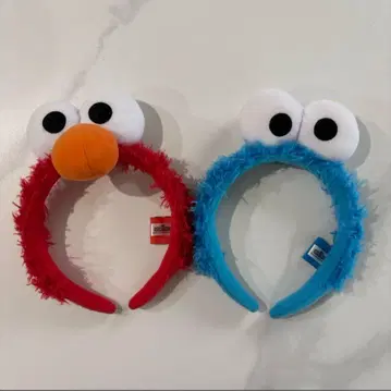 엘모 쿠키 몬스터 머리띠 2세트