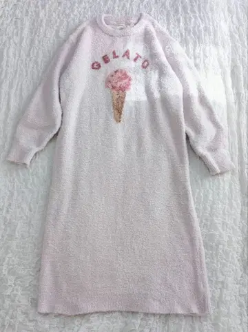 [ 새상품급 ] 베비모코 아이스 드레스 젤라또피케 원피스 핑크 룸웨어