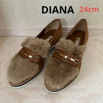 [ 새상품급 ] DIANA 다이애나 퍼 로퍼 브라운