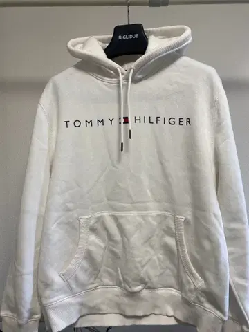 [센터 로고] 타미힐피거 풀오버 속기모 후드티 화이트 M