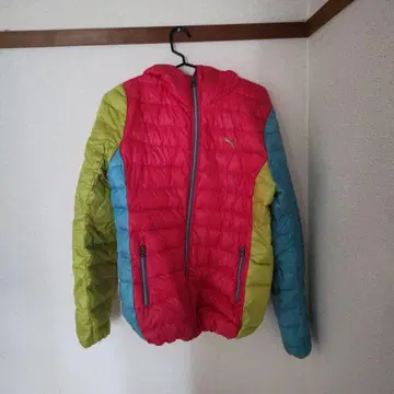 푸마 여성용 컬러풀 다운 자켓 후드 부착