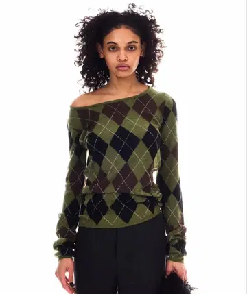 BEEDEN ARGYLE LOOSE KNIT TOPS