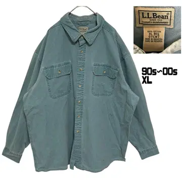 90s-00s L.L.Bean 코튼 트윌 워크 셔츠 긴팔 XL