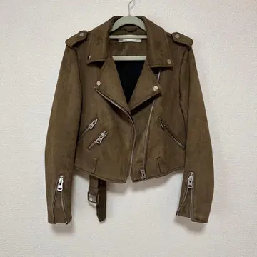 아무로 나미에 ZARA BASIC 스웨이드풍 라이더 자켓