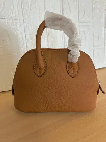천연 가죽 카멜 숄더백