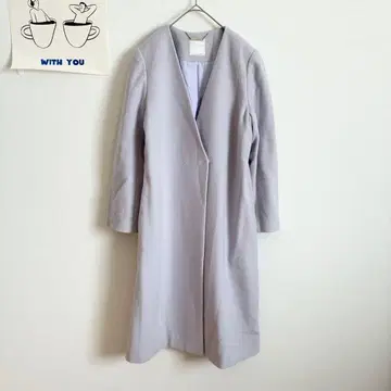 앙데팡당 노카라 롱 코트 깔끔하고 부드러운 색감 따뜻함