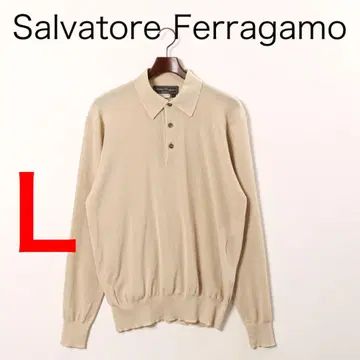 H3443-105 살바토레 페라가모 울 니트 피케 셔츠