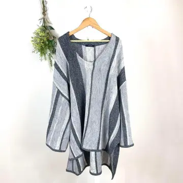 T0706 지나시스 새상품급 오버 사이즈 니트 체형 커버 루즈핏 긴팔