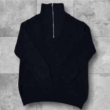 ZARA 하프 지퍼 니트 네이비